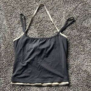 Princess Polly gray/cream tank top